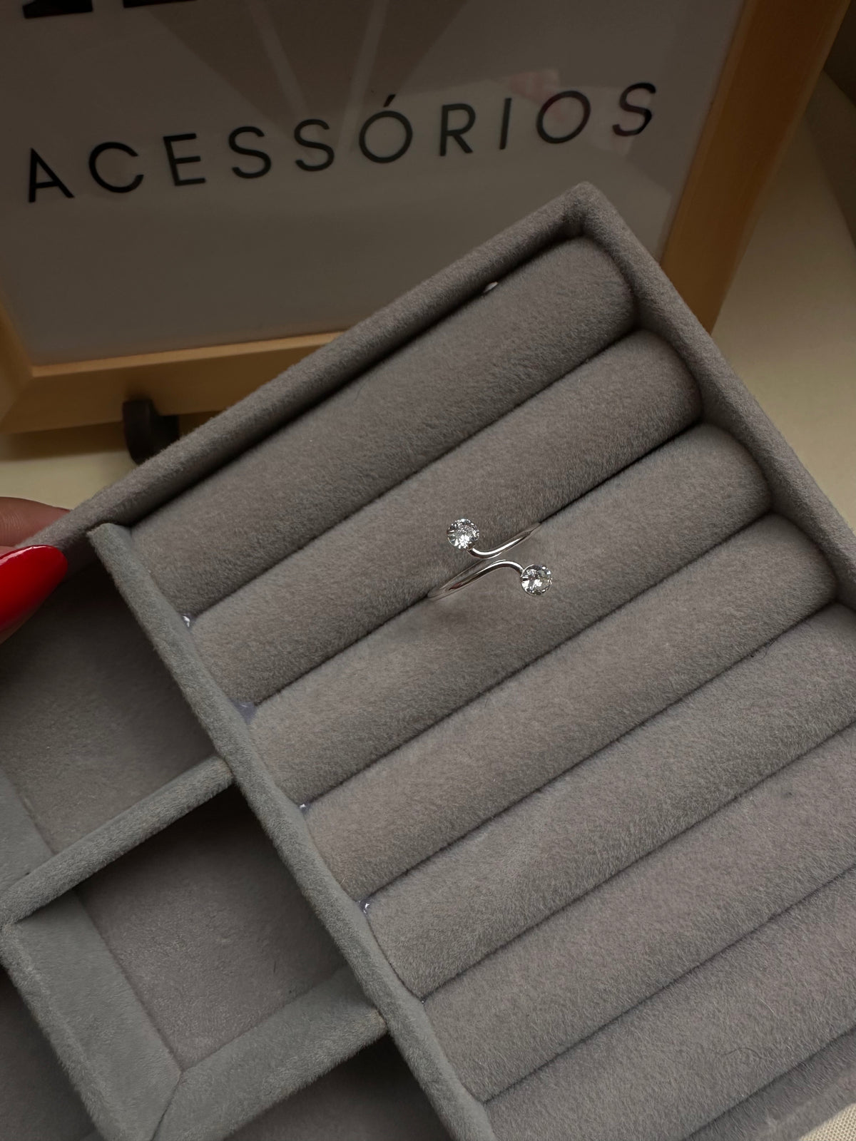 Anel Ajustavel Seg Prata