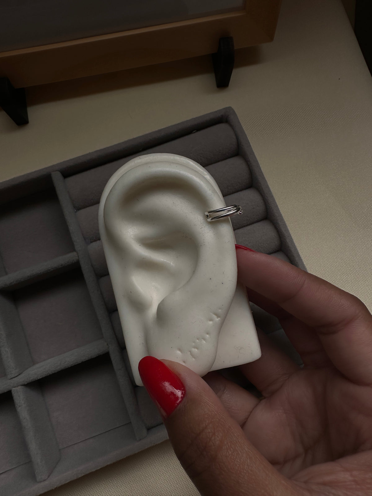 Piercing Duplo Fake Prata