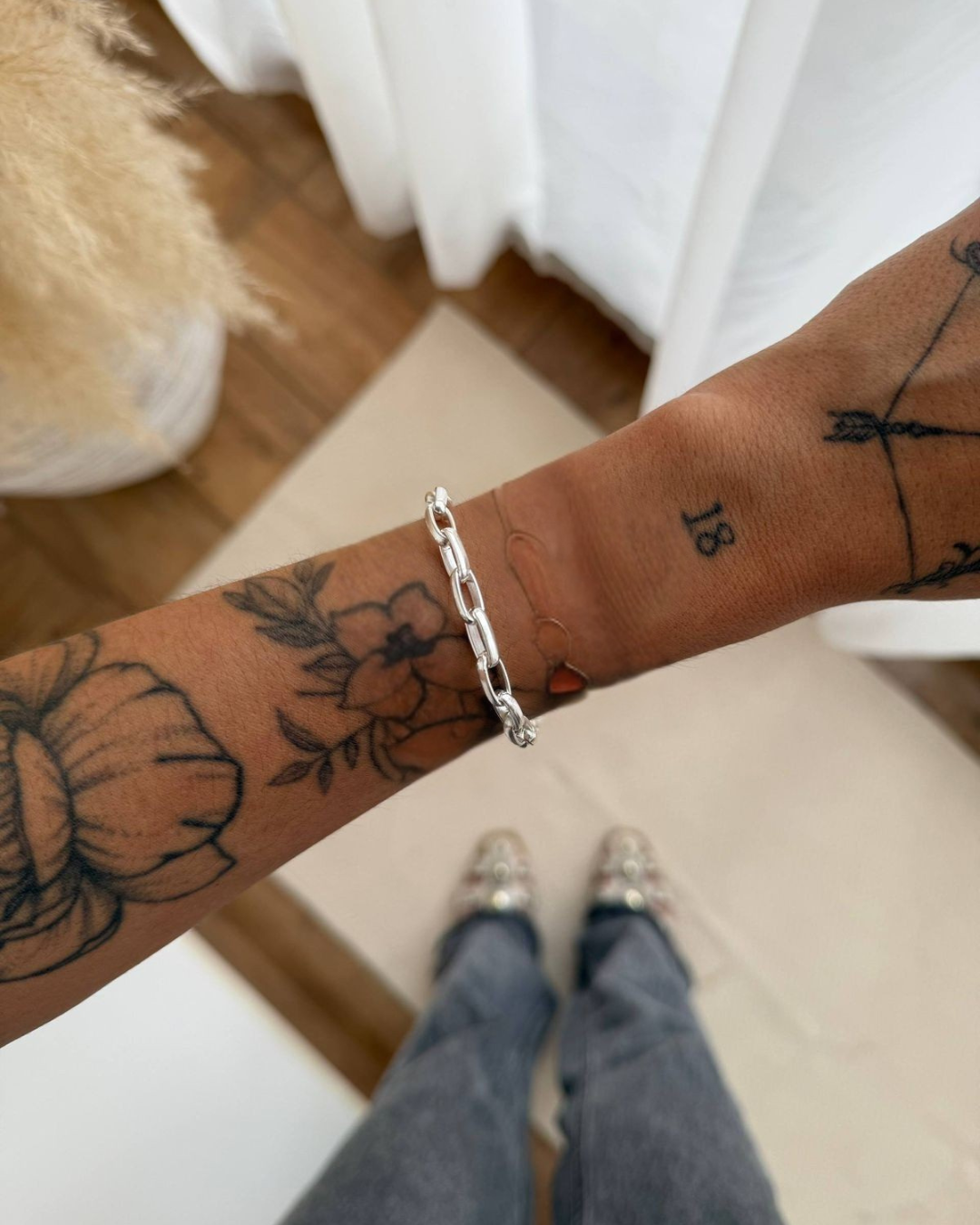 Pulseira Elos Cartier Grossa Prata