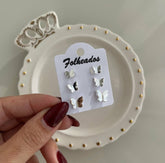 Trio de Borboletas - Prata